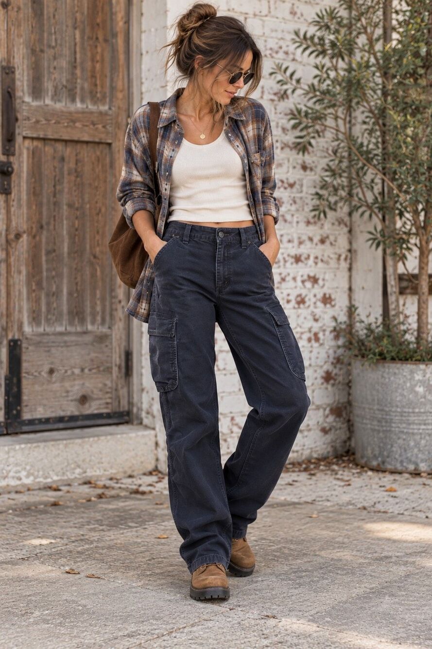 Carhartt Women's 104009 Force Broxton Cargo Pant Navy 10 Regular Blue Rip Stop T